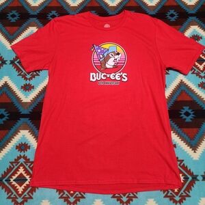 Buc-ee's 40th Anniversary Red Short Sleeve Tee L